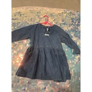 Vintage Guess Girls Denim Dress With Button Up Sides 3T